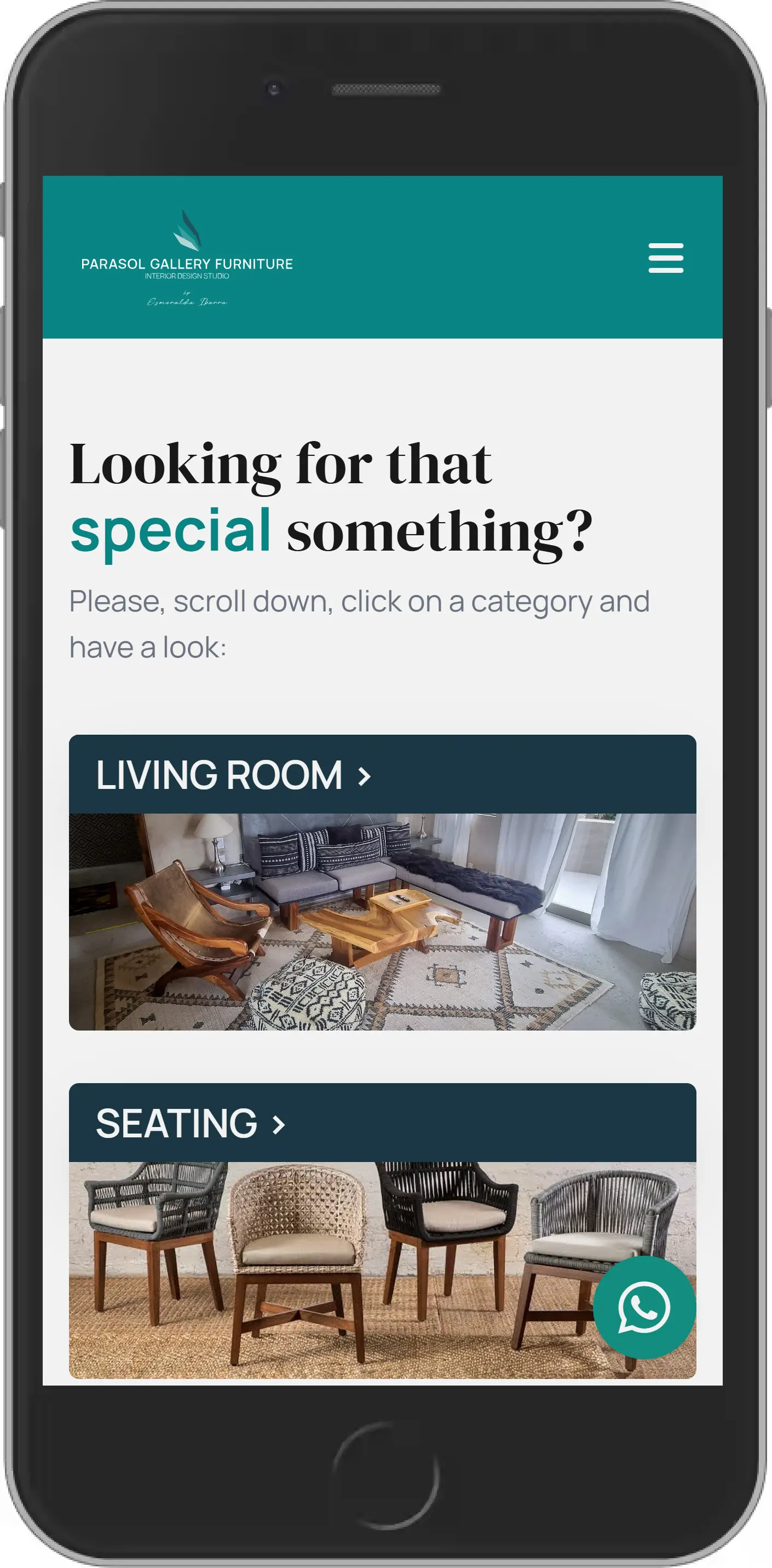website category menu